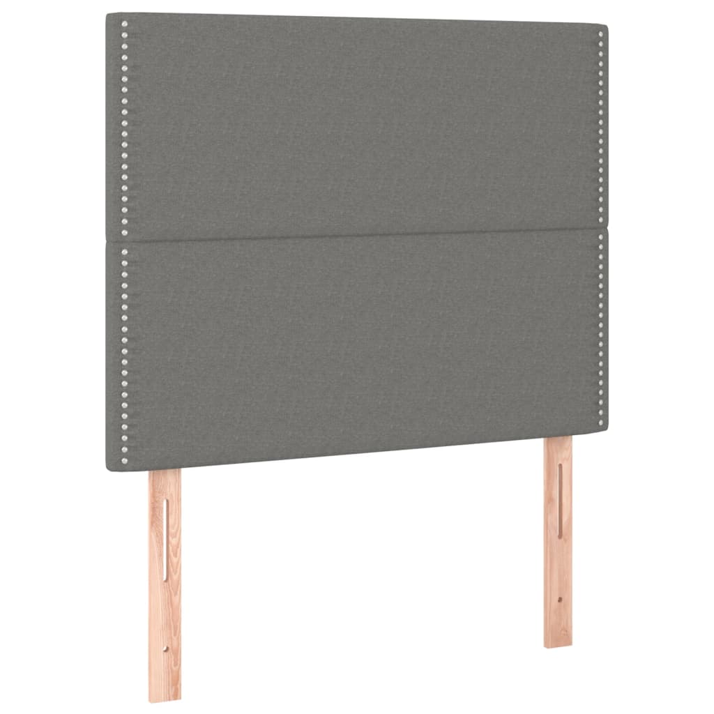 Kopfteil Dunkelgrau 80 x 5 x 118/128 cm Stoff