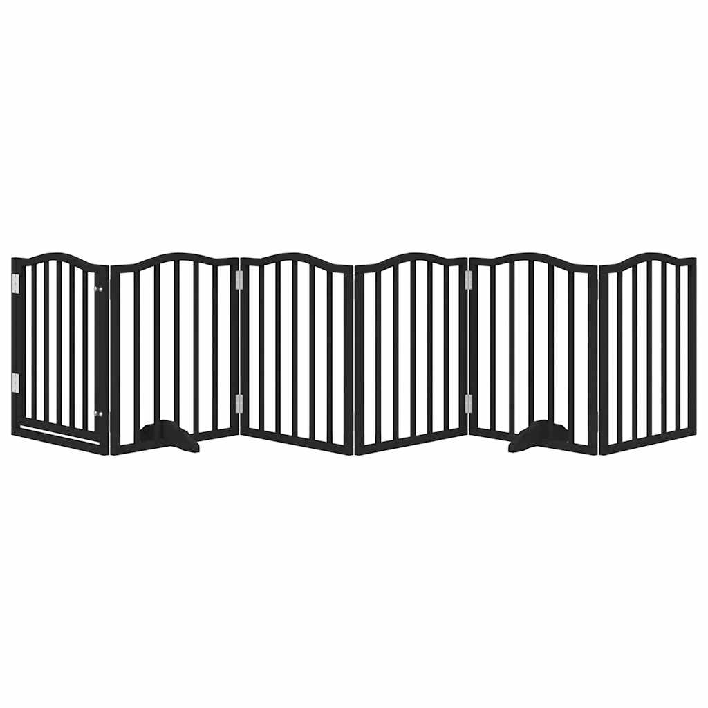 3-tlg. Hundetor Faltbar 150 cm Pappelholz