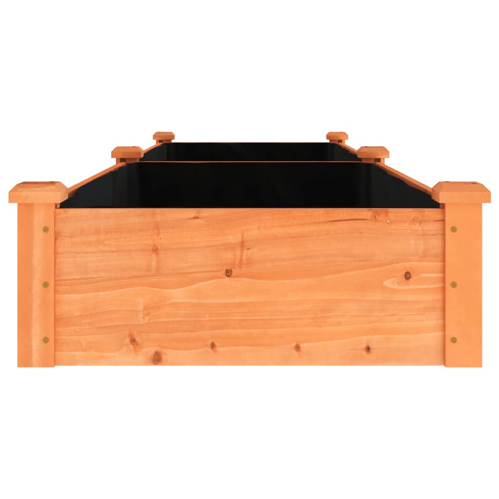 Hochbeet mit Einsatz Grau 120x45x25 cm Massivholz Tanne