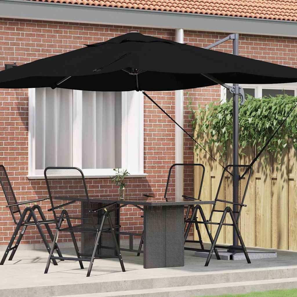 Sonnenschirm Sand 351 x 250 x 260 cm Polyester und Aluminium