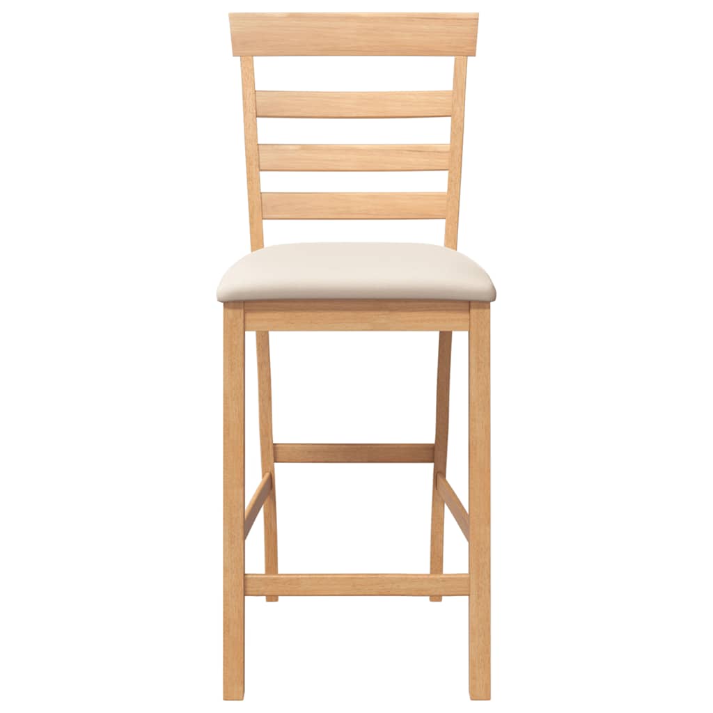 Barhocker 2 Stk. Weiß Stoff