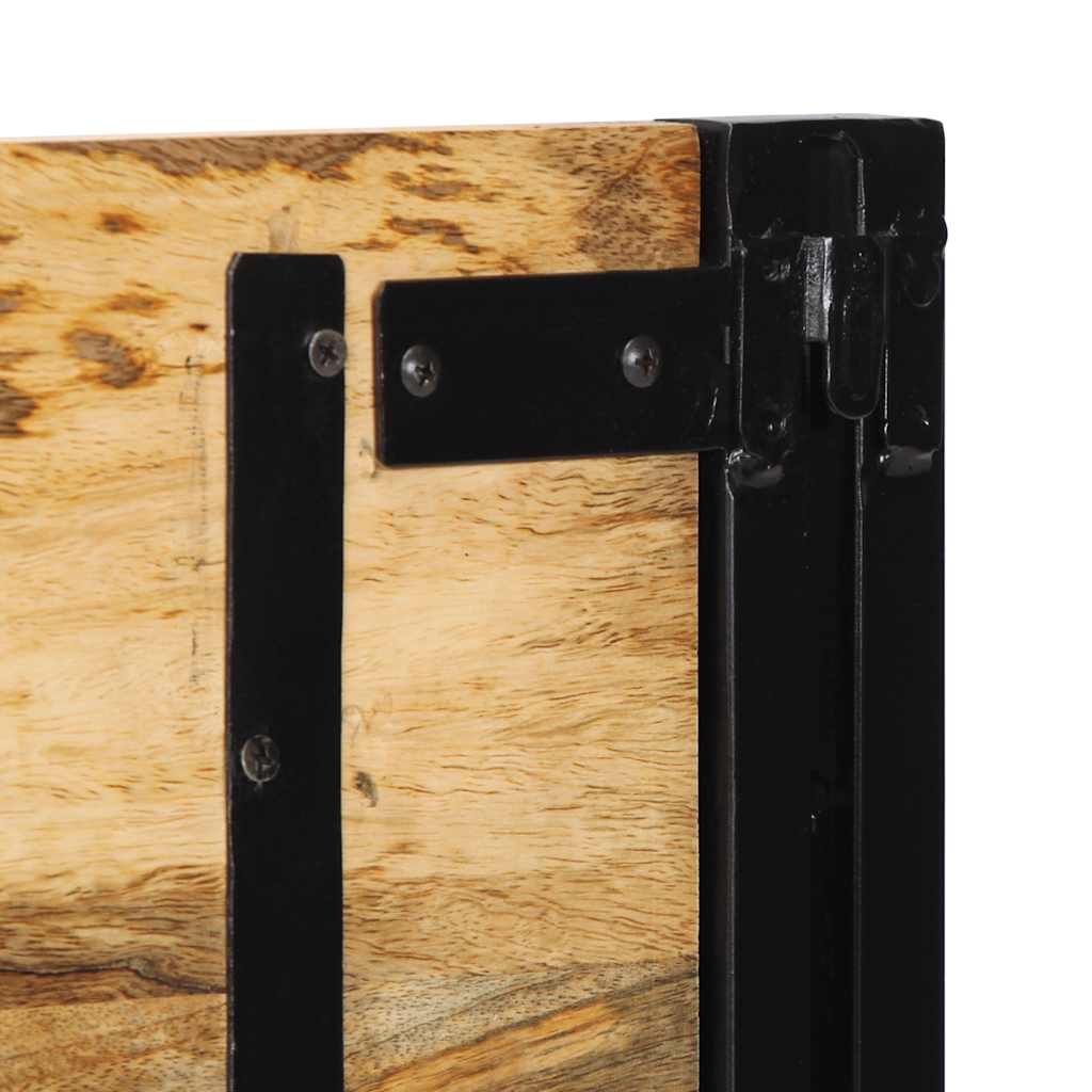 Kopfteil 100 cm Massivholz Mango und Eisen