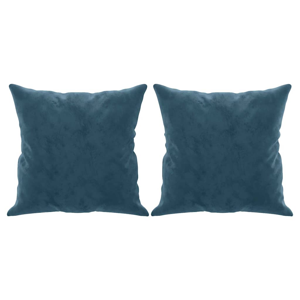 2-Sitzer-Sofa mit Zierkissen Dunkelgrün 120 cm Samt