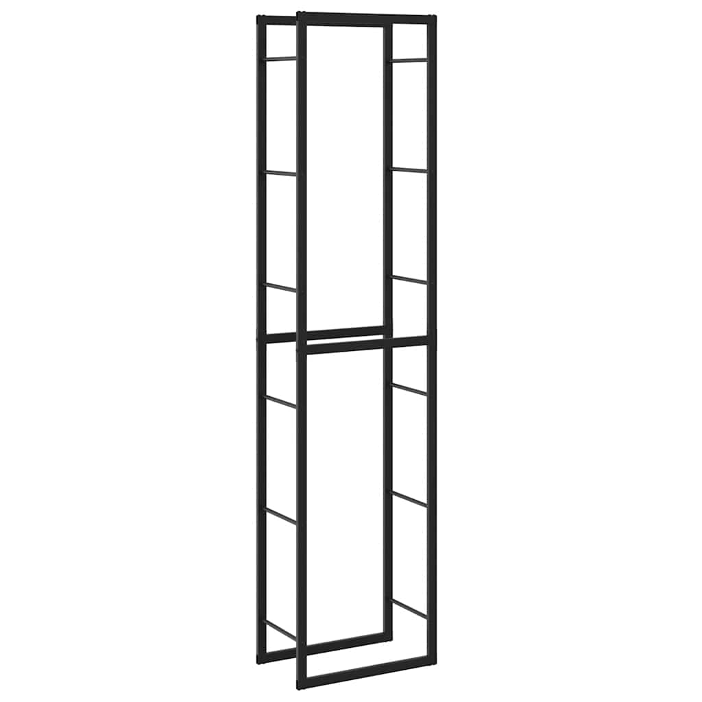 Brennholzregal Schwarz 55x30x61 cm Stahl