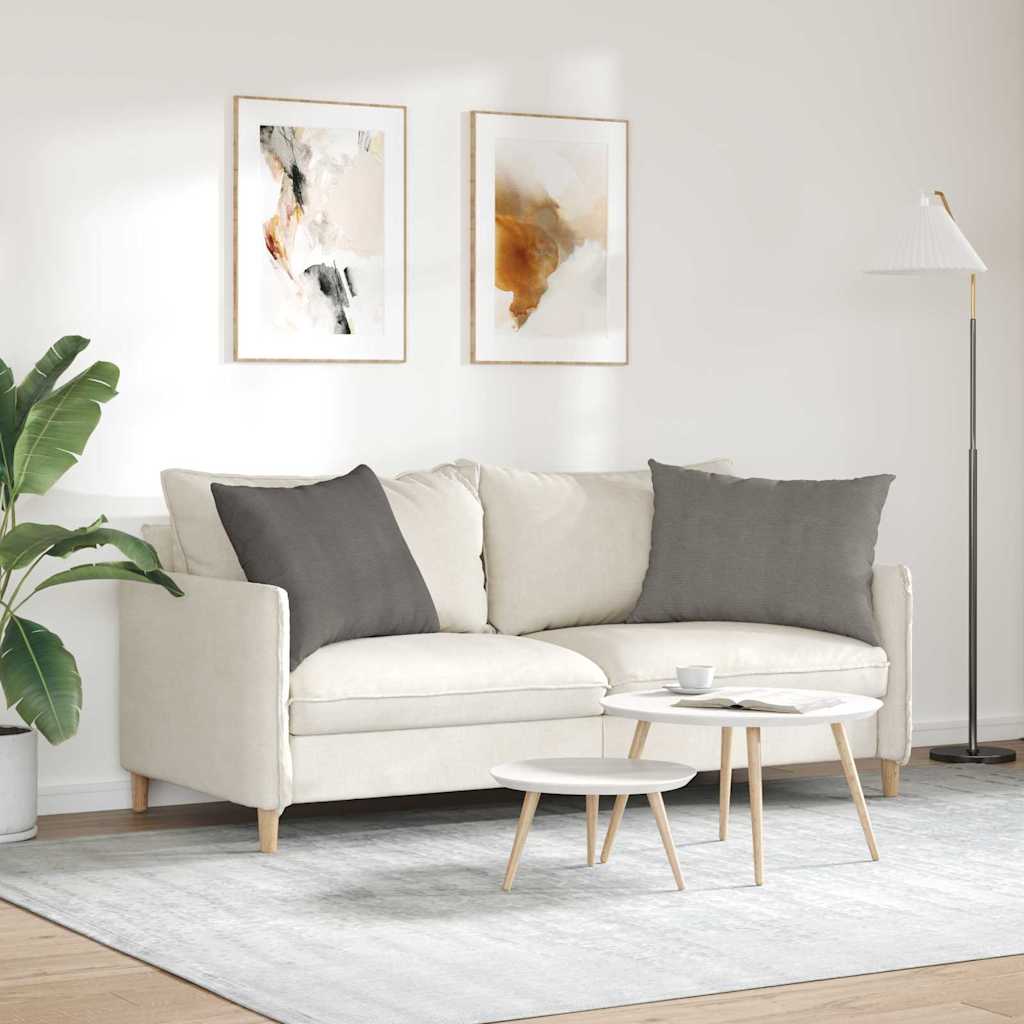 Sofakissen 2 Stück Hellgrau 50 x 30 cm Cordstoff
