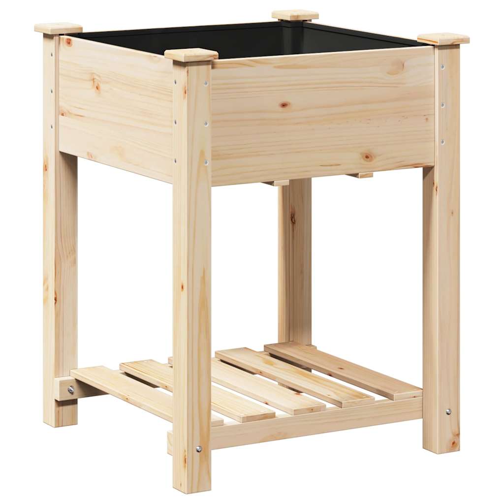Garten-Pflanzgefäß mit Regal Beige 45 x 45 x 76,5 cm