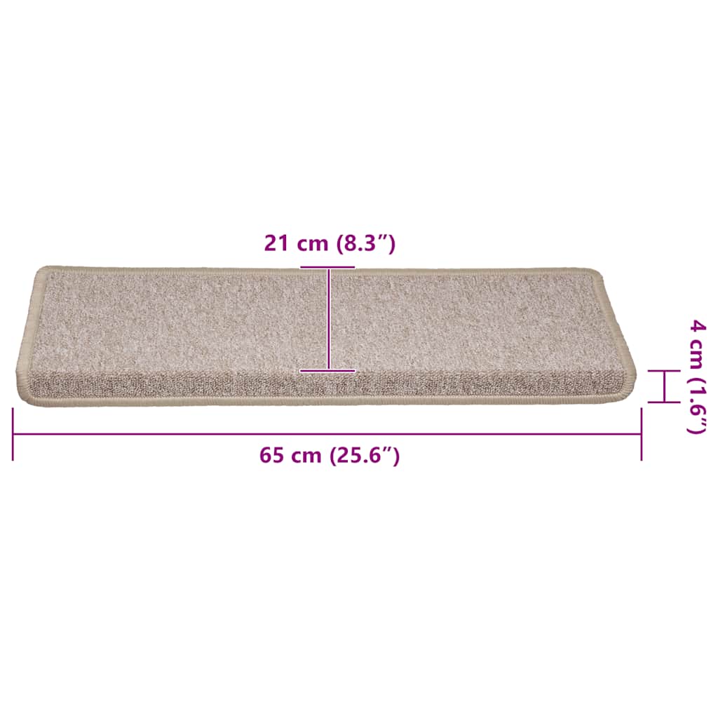 Stufenmatten 15 Stk. 65x21x4 cm Anthrazit Rechteckiger Rand