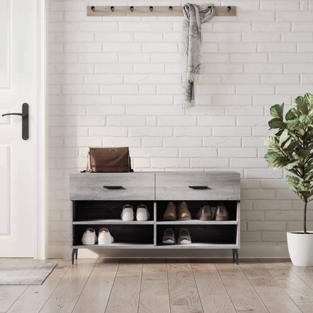 Schuhbank Weiß 102x35x55 cm Holzwerkstoff
