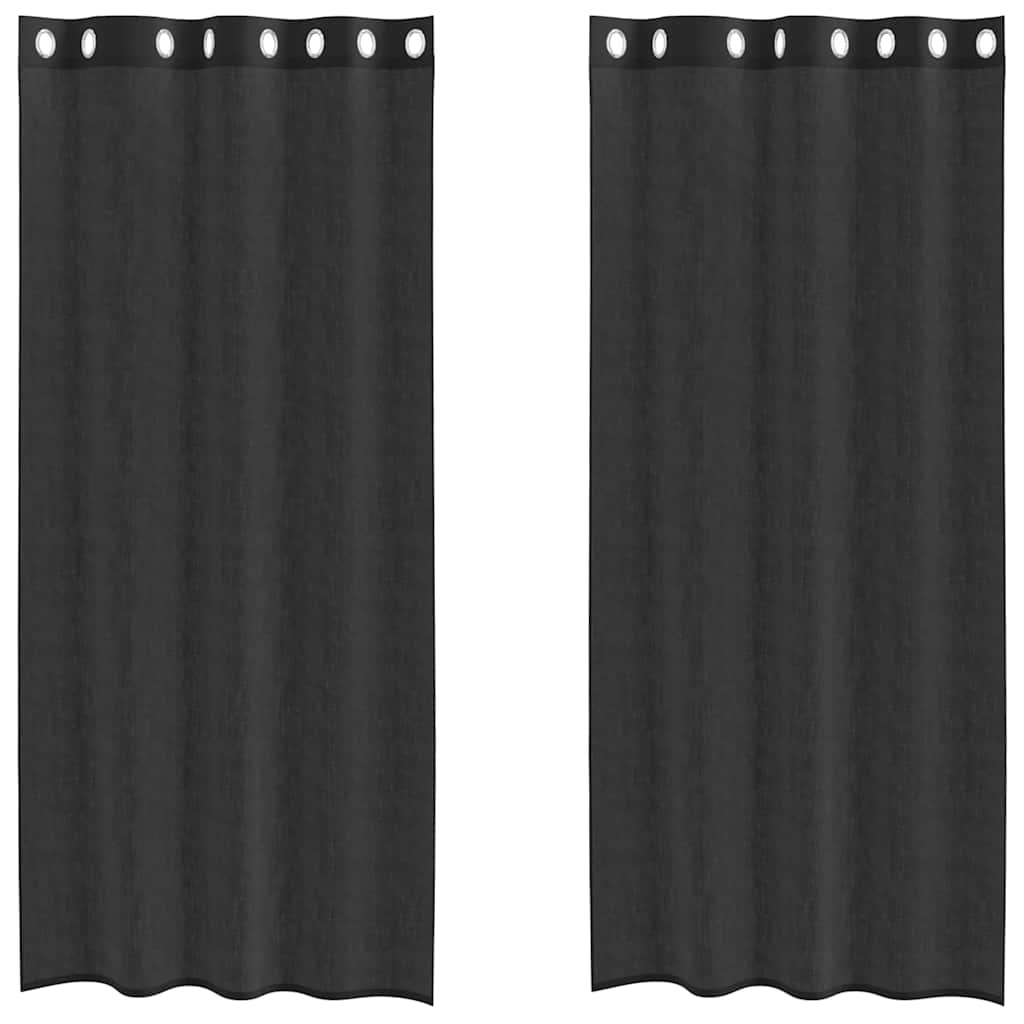 Voile Vorhänge mit Ösen 2 Stk. Apfelgrün 140x140 cm