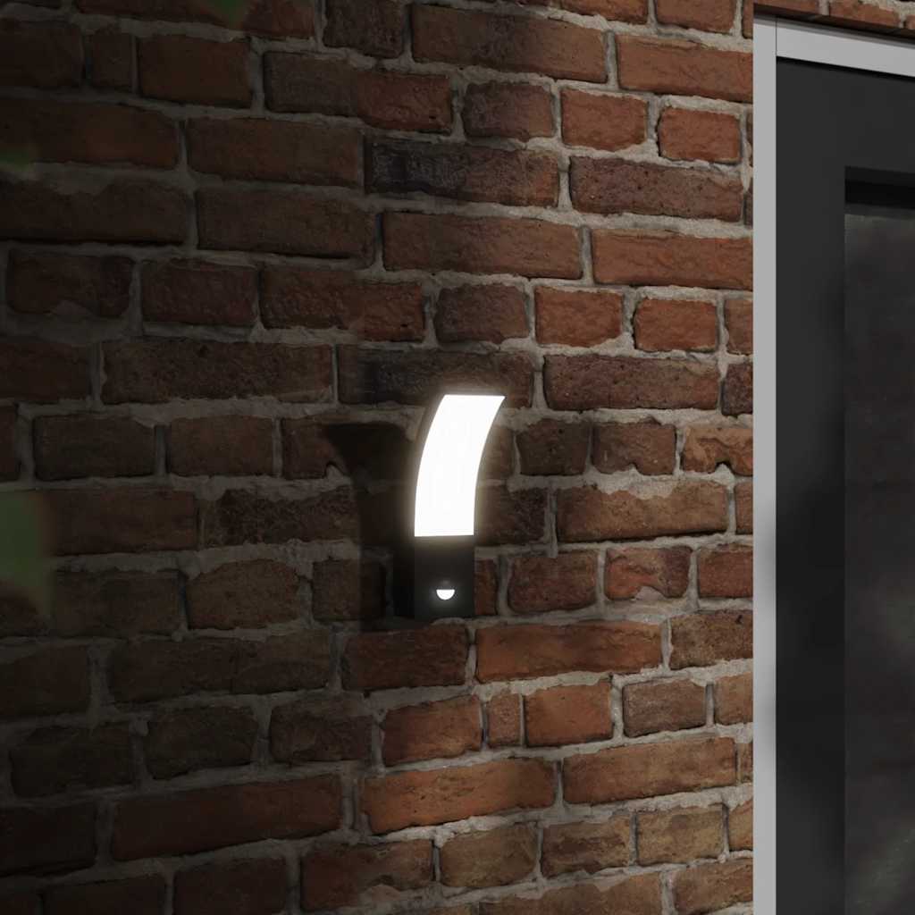 LED-Außenwandleuchten 2 Stk. Schwarz Aluminiumdruckguss