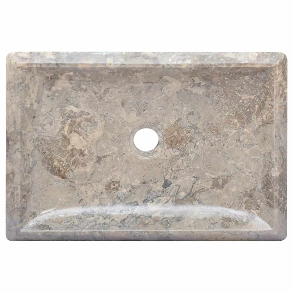 Waschbecken Creme 50x35x10 cm Marmor