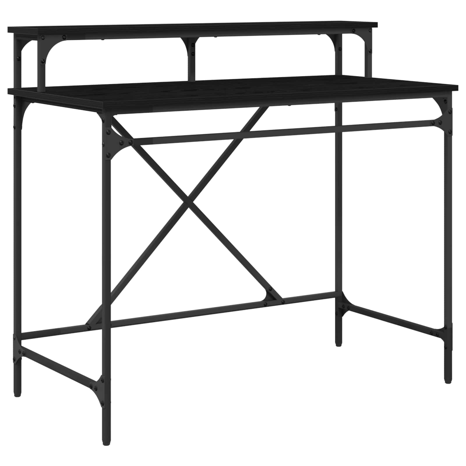 Schreibtisch Sonoma-Eiche 100x50x90 cm Holzwerkstoff und Eisen