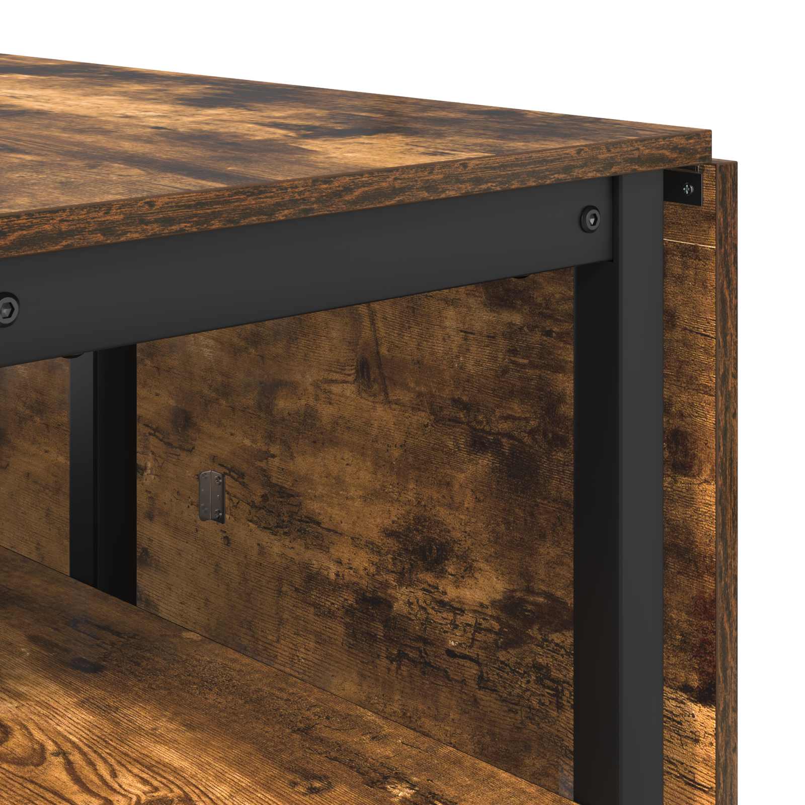 Esstisch 122 x 80 x 76,5 cm Holzwerkstoff Schwarze Eiche