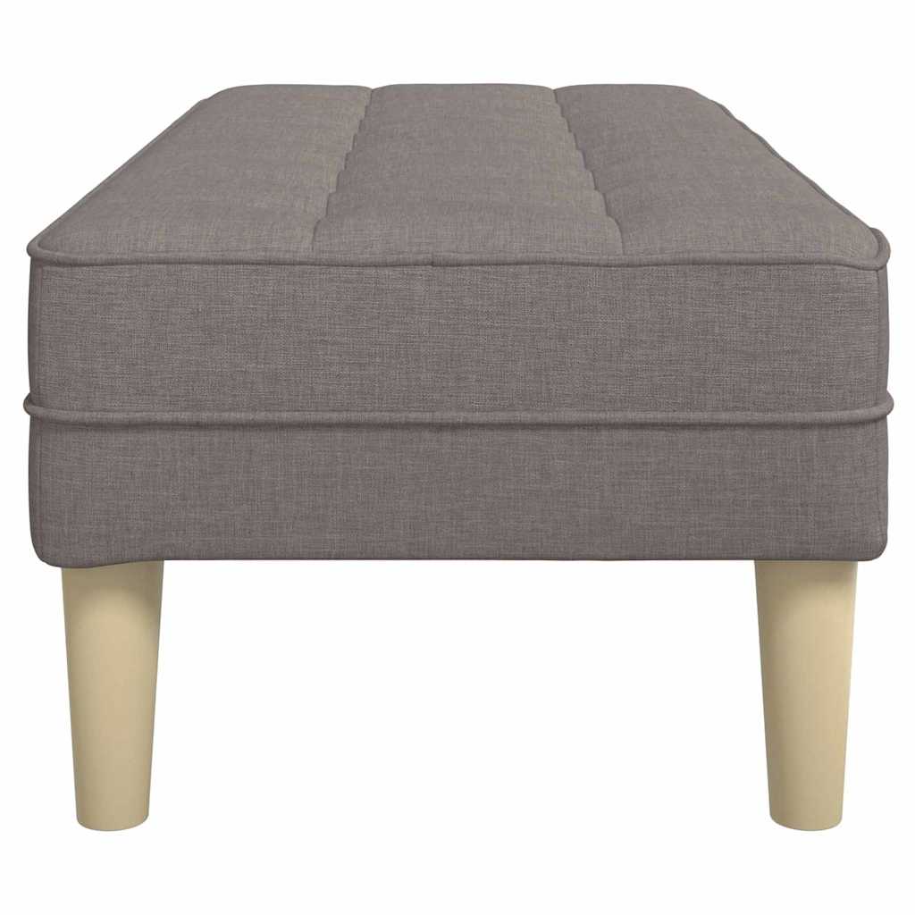 Bank mit Kissen Hellgrau 113 x 57 x 39 cm Stoff