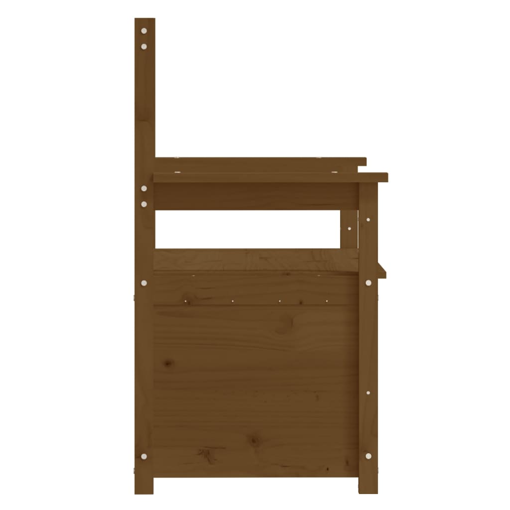 Sitzbank 112,5x51,5x96,5 cm Massivholz Kiefer
