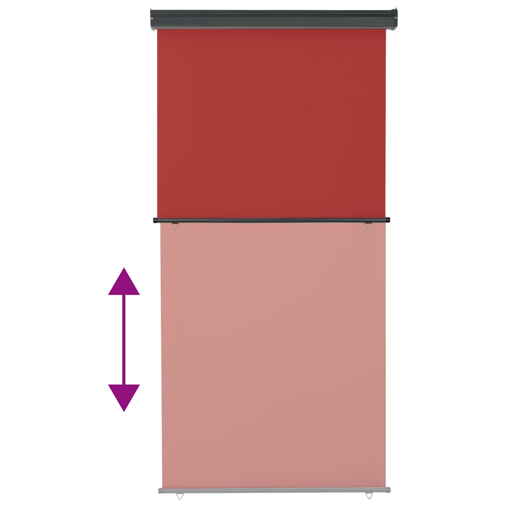 Balkon Seitenmarkise 60 x 250 cm 100% Polyester Eisen Stahl