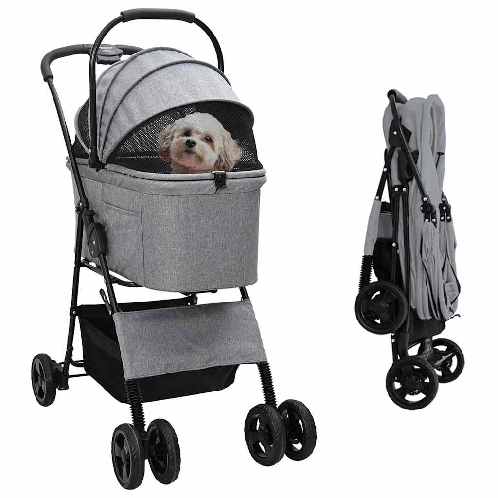 Faltbarer Haustierwagen Rosa 81 x 47 x 99 cm Polyester