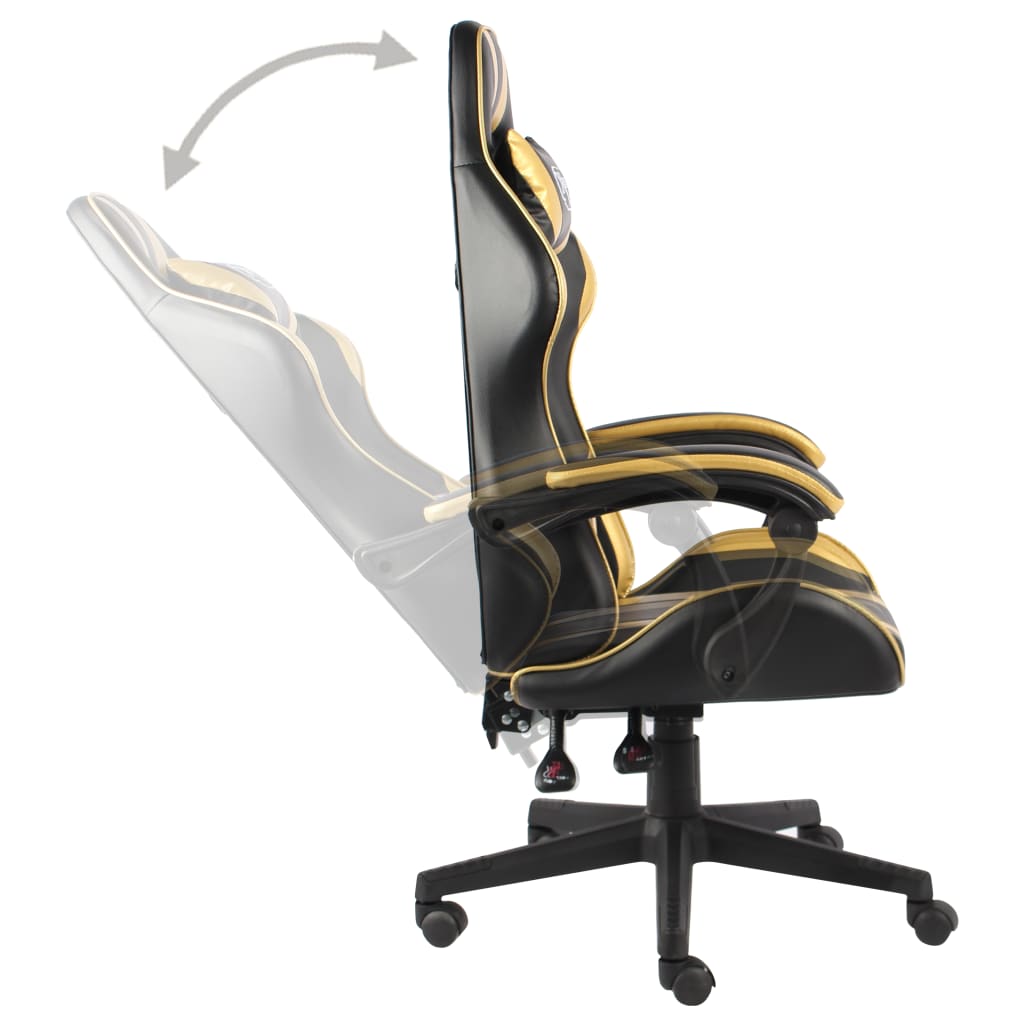 Gaming-Stuhl Schwarz und Blau Kunstleder