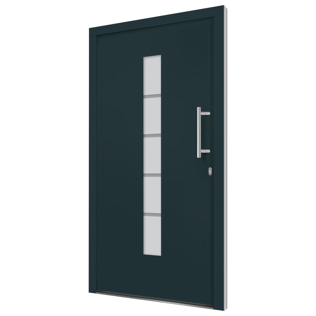 Haustür Aluminium und PVC Weiß 100x210 cm