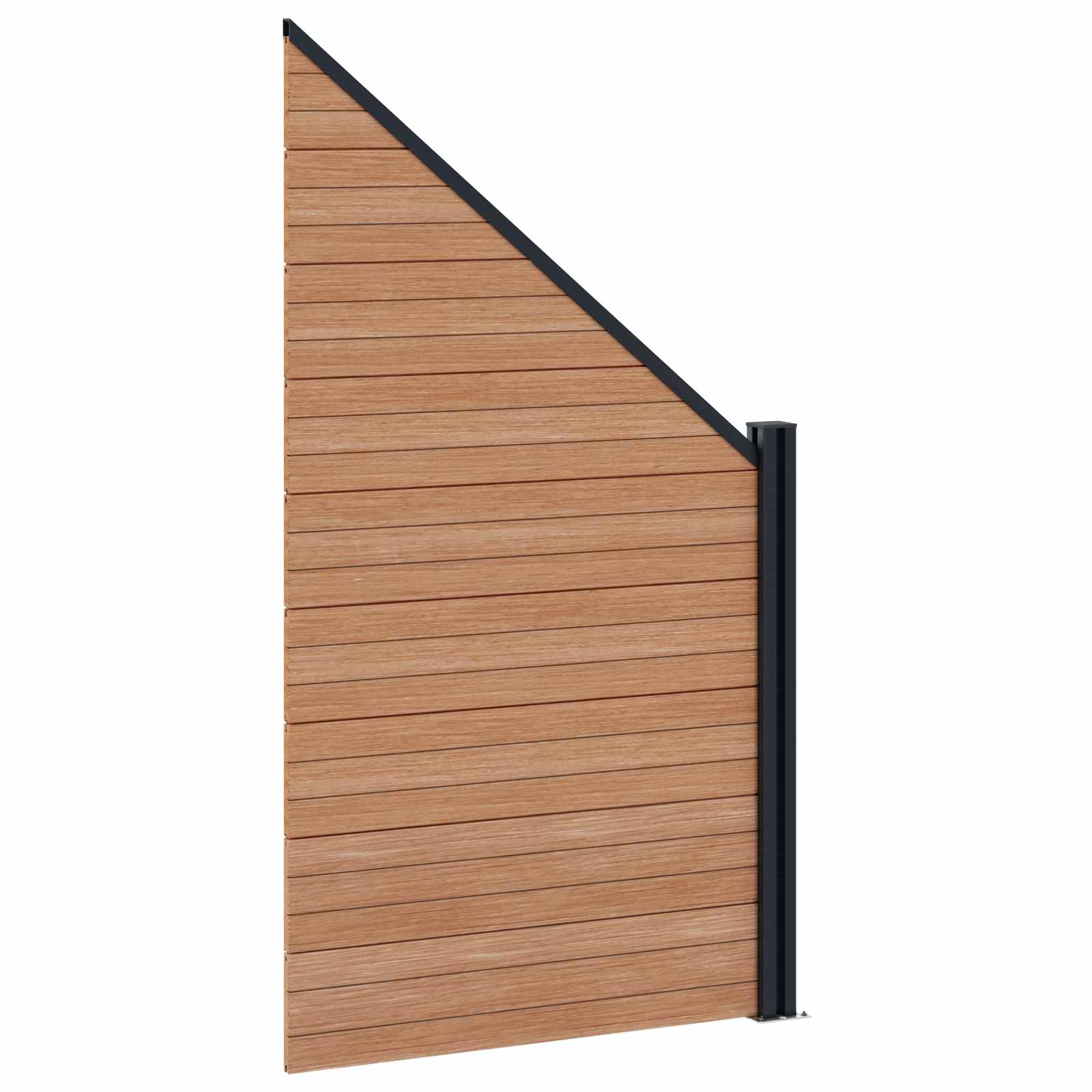 Zaunelement WPC 180x186 cm Schwarz