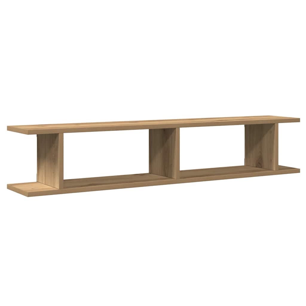 Wandregale 2 Stk. Weiß 75x18x20 cm Holzwerkstoff