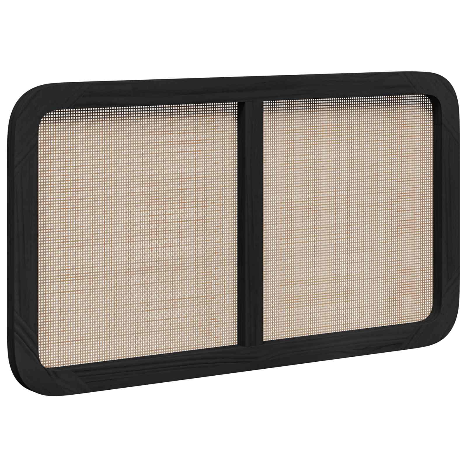 Kopfteil mit Kopfteil Schwarz 100 x 55 x 3 cm Rattan