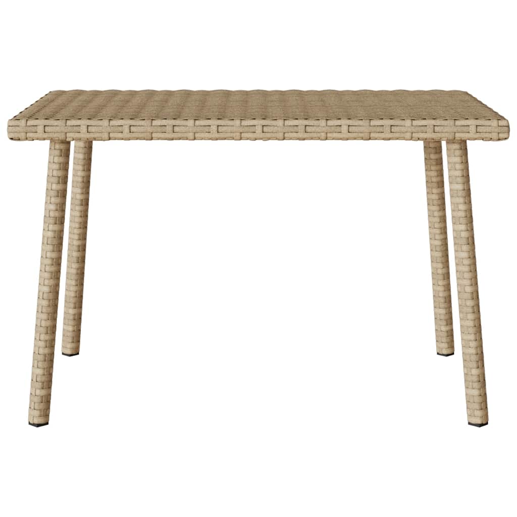 Garten-Couchtisch Rechteckig Schwarz 40x40x37 cm Poly Rattan