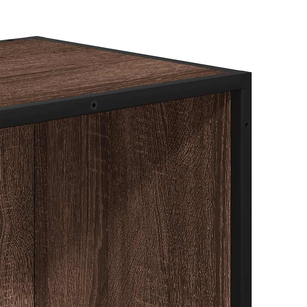 Bücherregal Schwarz 97,5x33x107,5 cm Holzwerkstoff und Metall