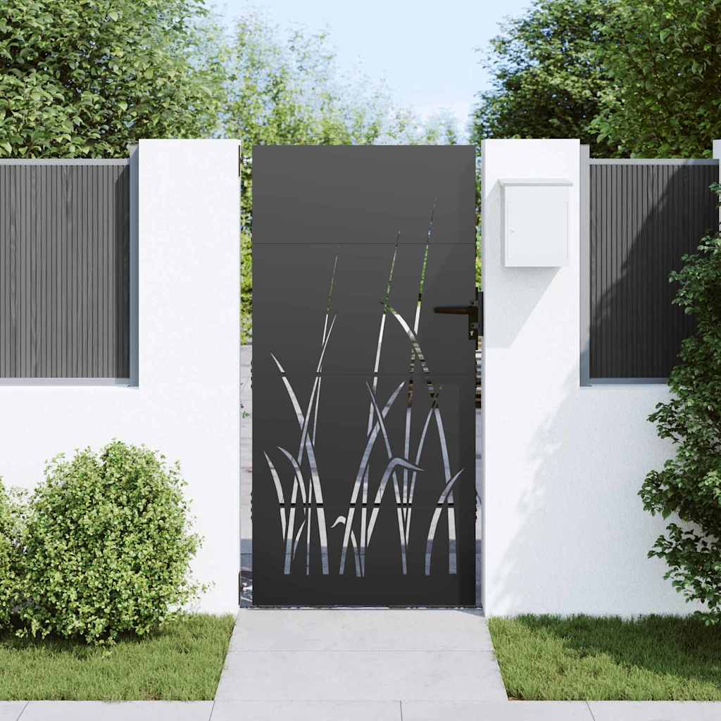 Gartentor 85x75 cm Cortenstahl Gras-Design