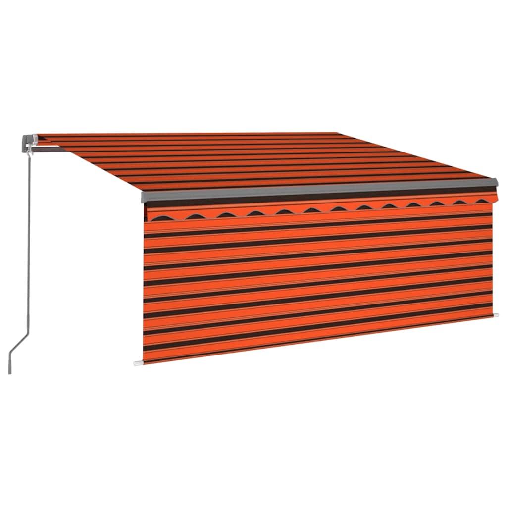 Markise Manuell Einziehbar mit Rollo 3x2,5 m Creme