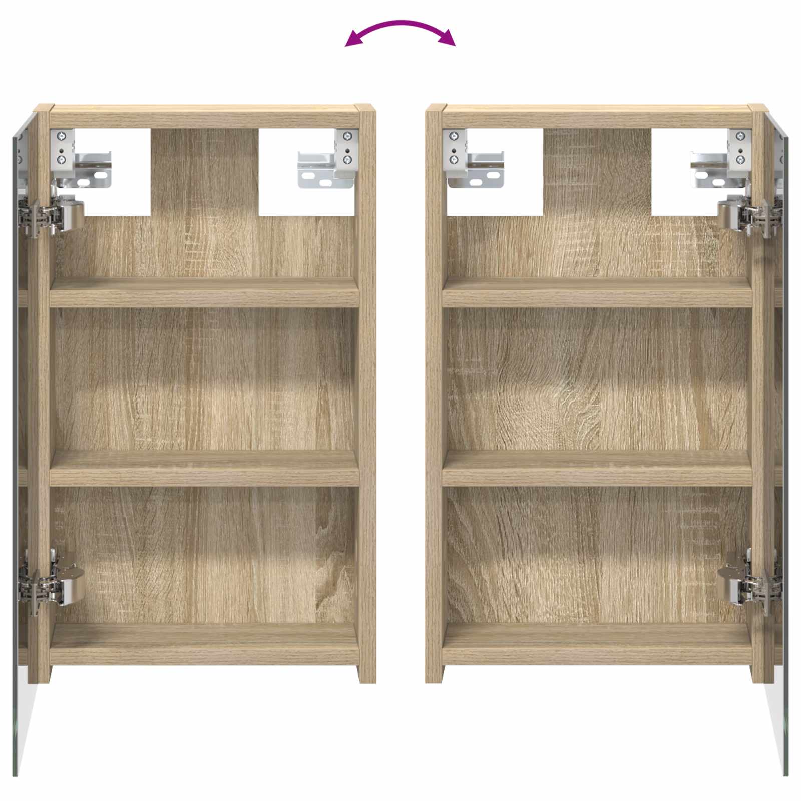 Badezimmerschrank-Set 3 pcs 80 x 10,5 x 50 cm Holzwerkstoff