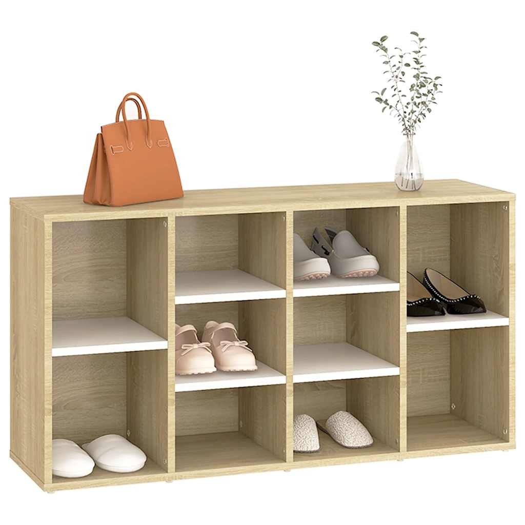 Schuhbank Weiß 103x30x55 cm Holzwerkstoff