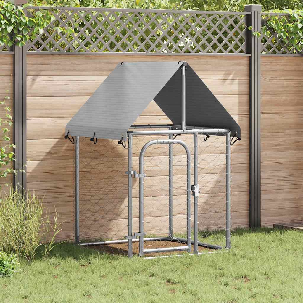 Outdoor-Hundezwinger mit Dach 400x200x150 cm