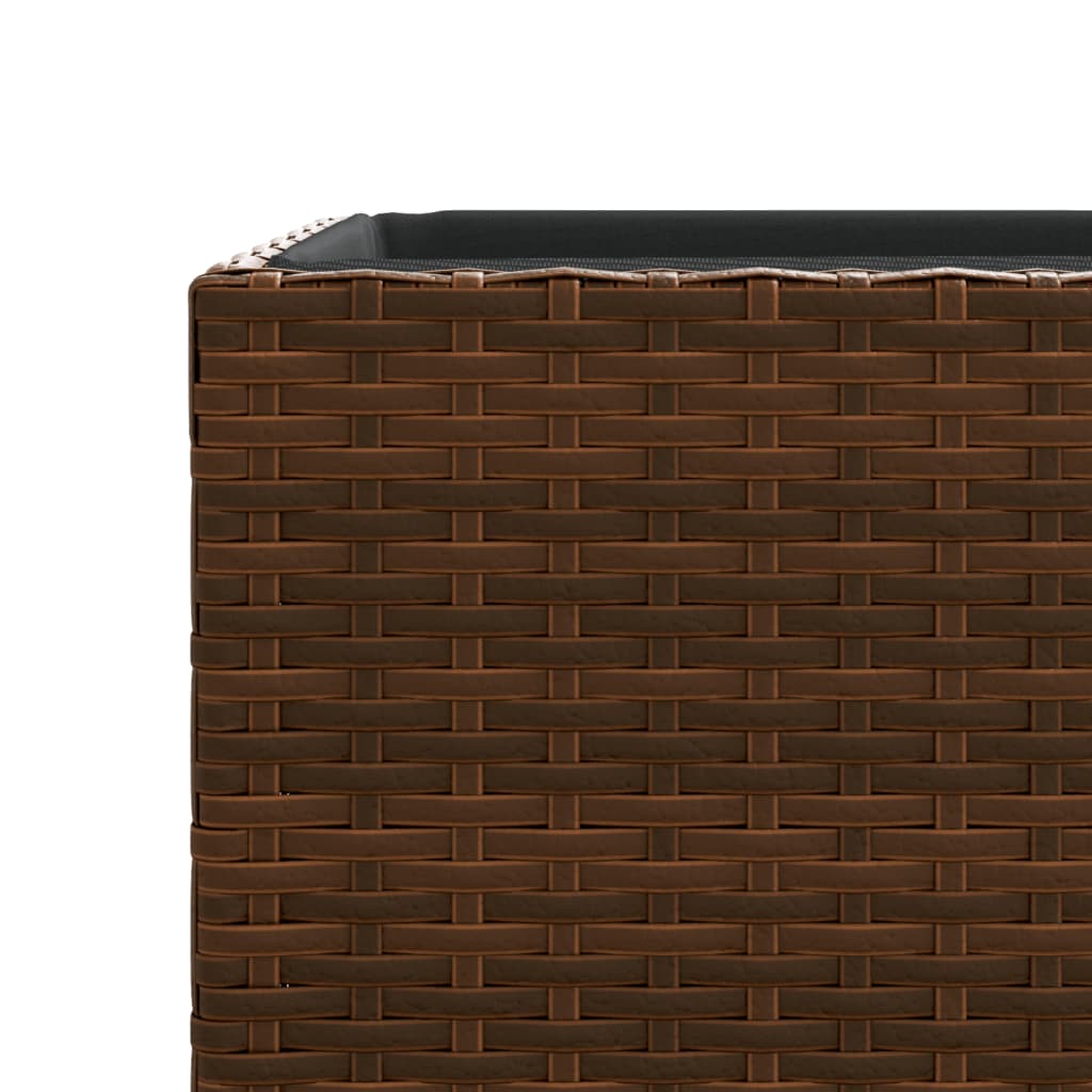 Pflanzkübel 2 Stk. Schwarz 40x40x80 cm Poly Rattan