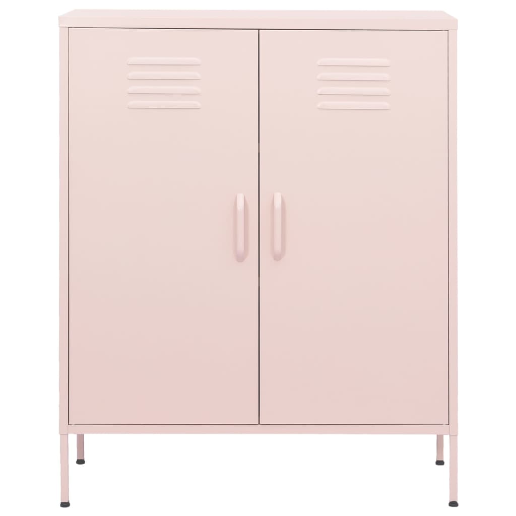 Beistellschrank Olivgrün 80x35x101,5 cm Stahl