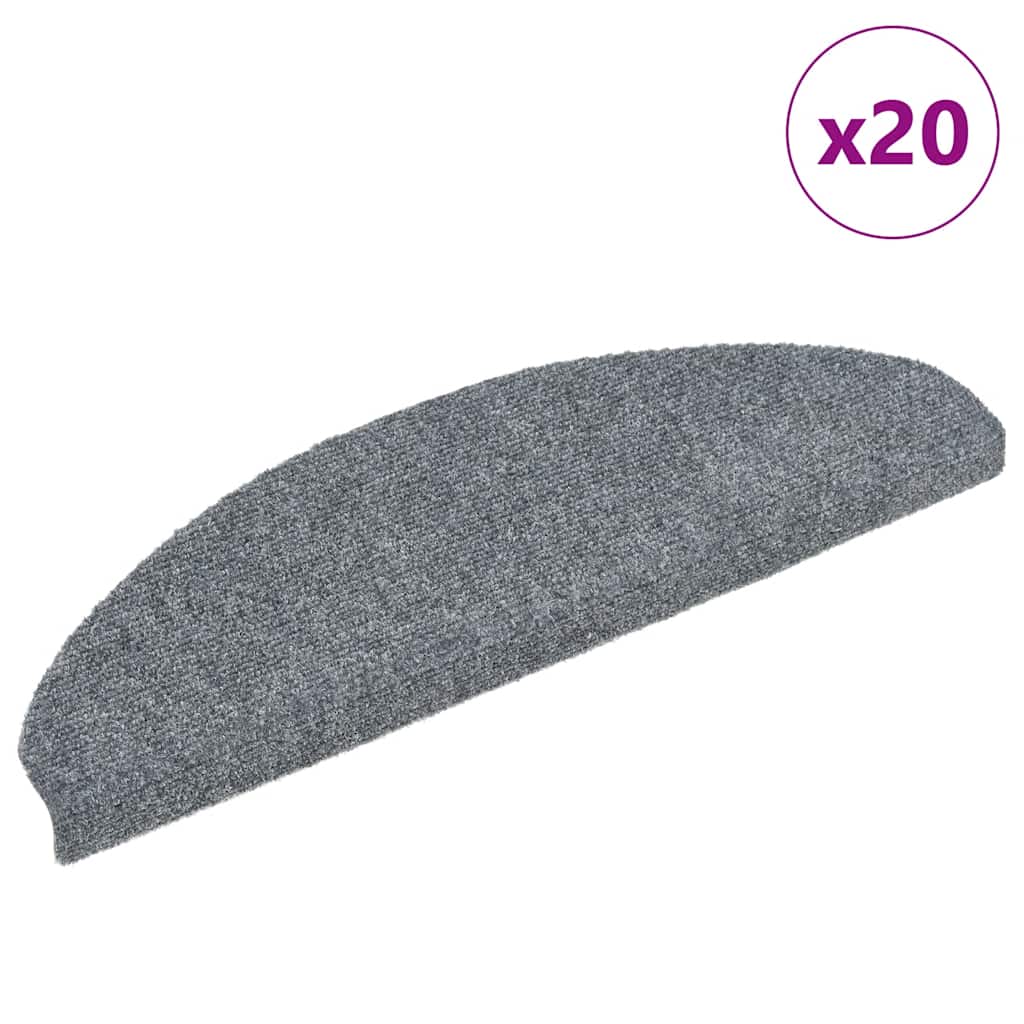 Stufenmatten Selbstklebend 15 Stk. 56x17x3 cm Hellbraun Halbrund
