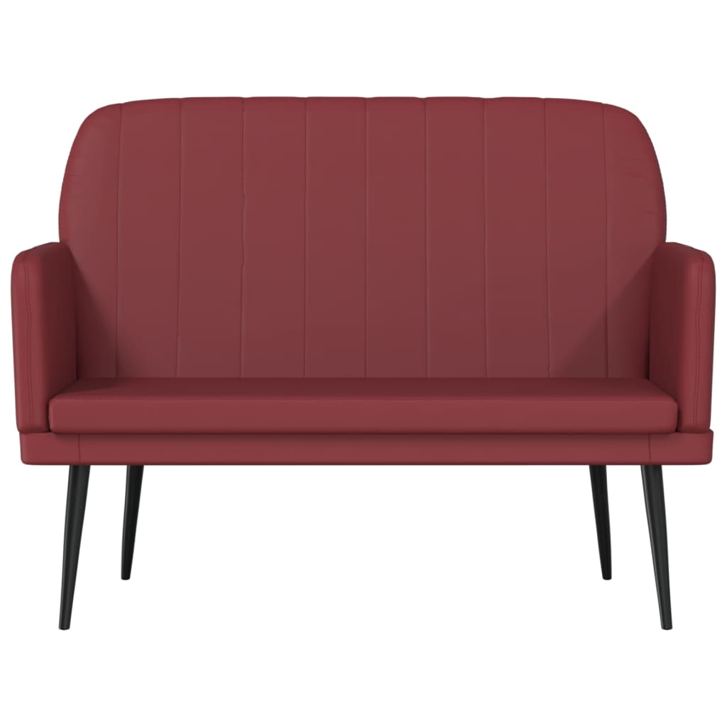 Sitzbank Grau 107x80x81 cm Kunstleder