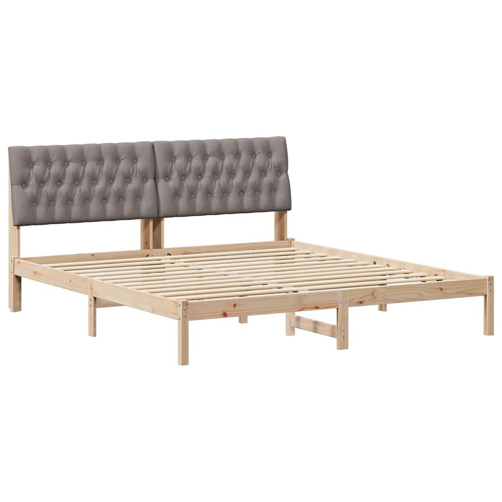 Bettgestell mit gepolstertem Kopfteil Braun 200 x 200 cm