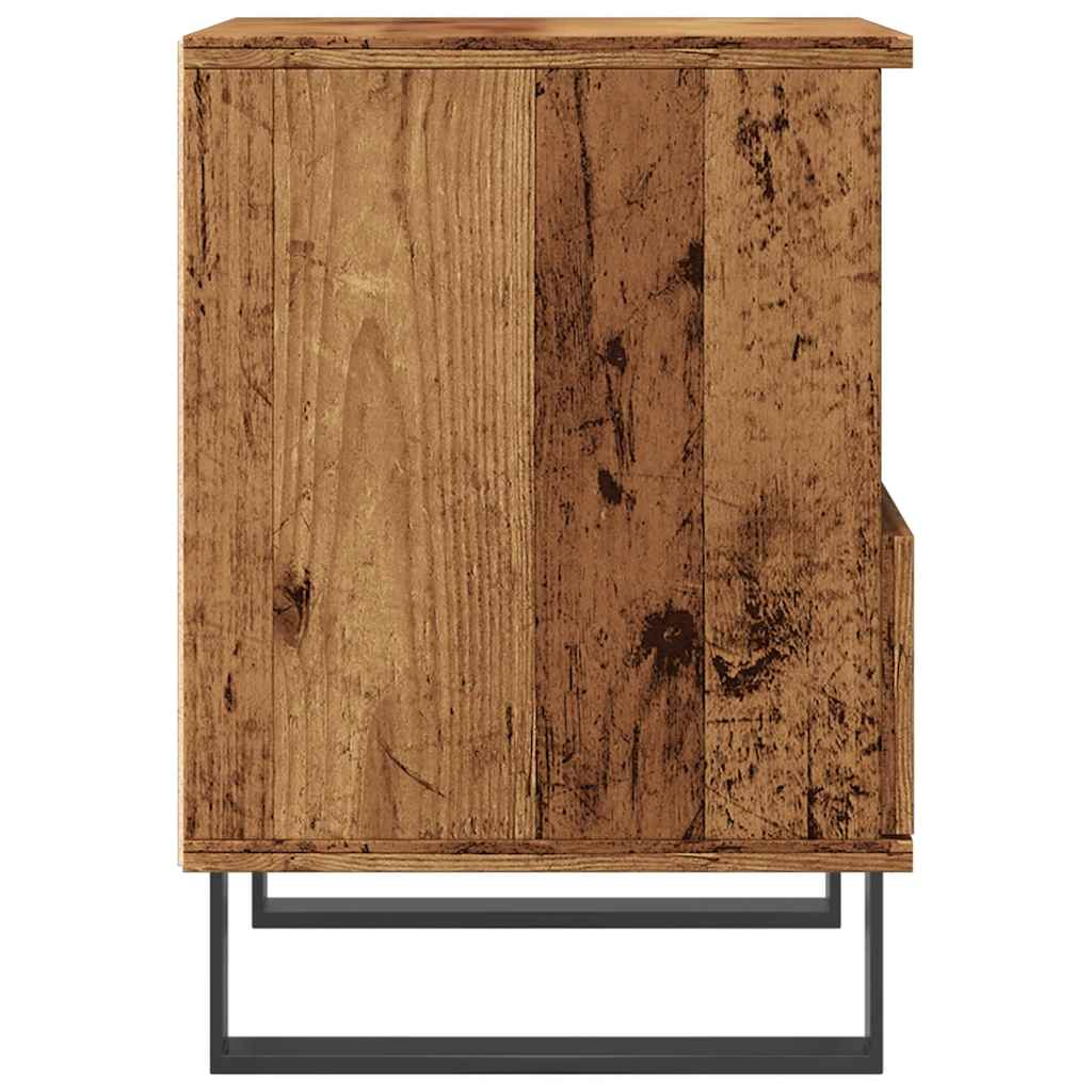Bettschrank Schwarz Eichen-Optik 40 x 35 x 50 cm Holzwerkstoff