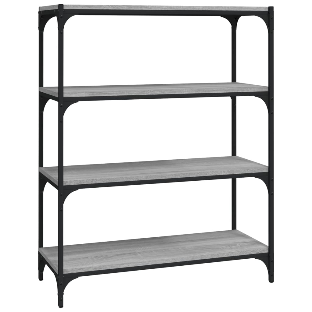 Bücherregal Schwarz 40x33x70,5 cm Holzwerkstoff und Stahl