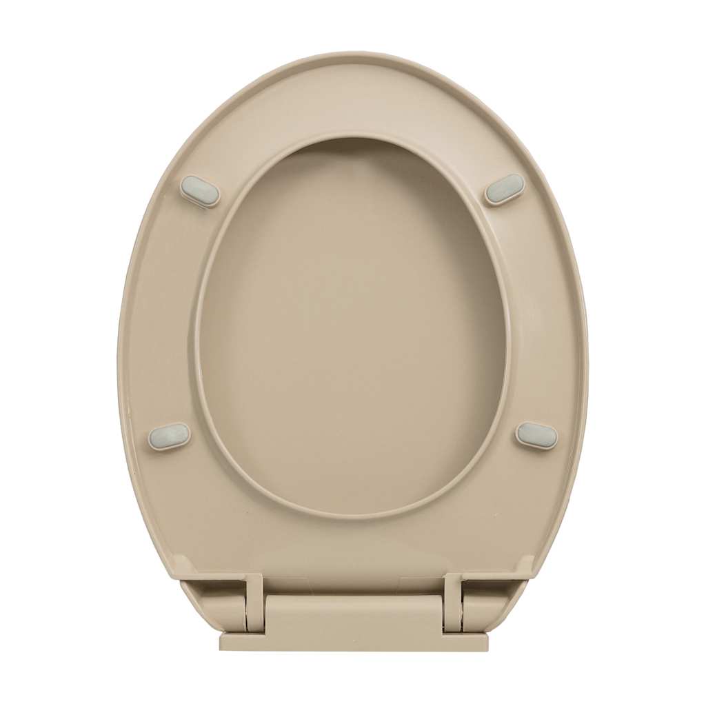 Toilettensitz mit Absenkautomatik Hellgrau Oval