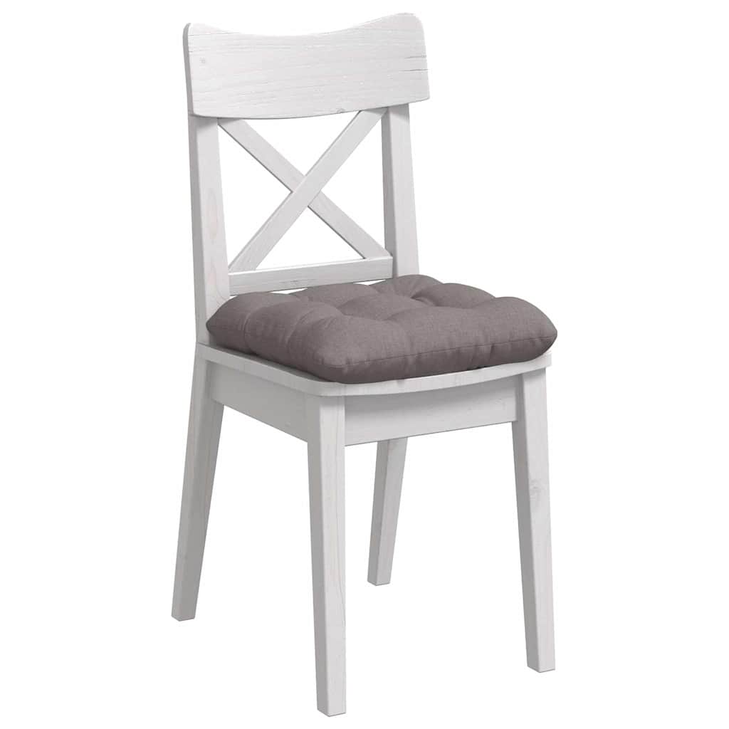 Sitzkissen 4 pcs Hellgrau 40 x 40 x 12 cm Stoff