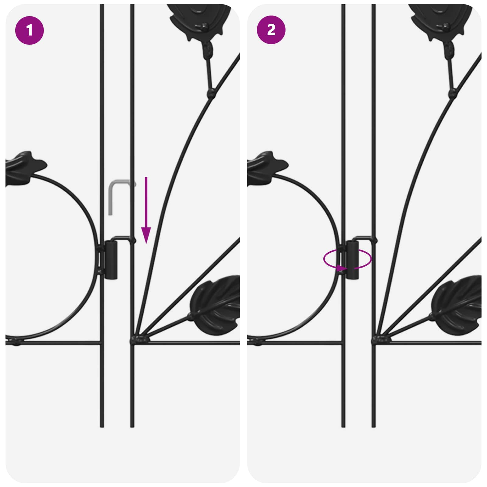 Gartenzaun 5 pcs Schwarz Stahl
