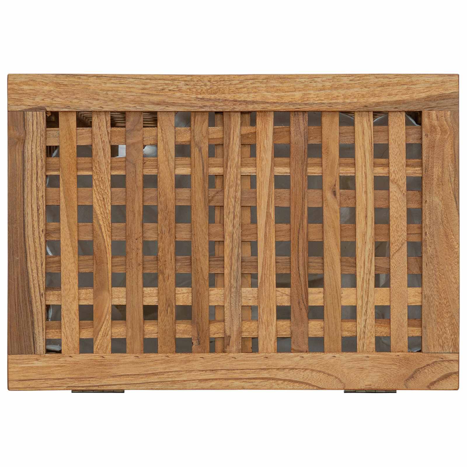 Wäschekorb Natur 35 x 25 x 60 cm Massivholz Teak