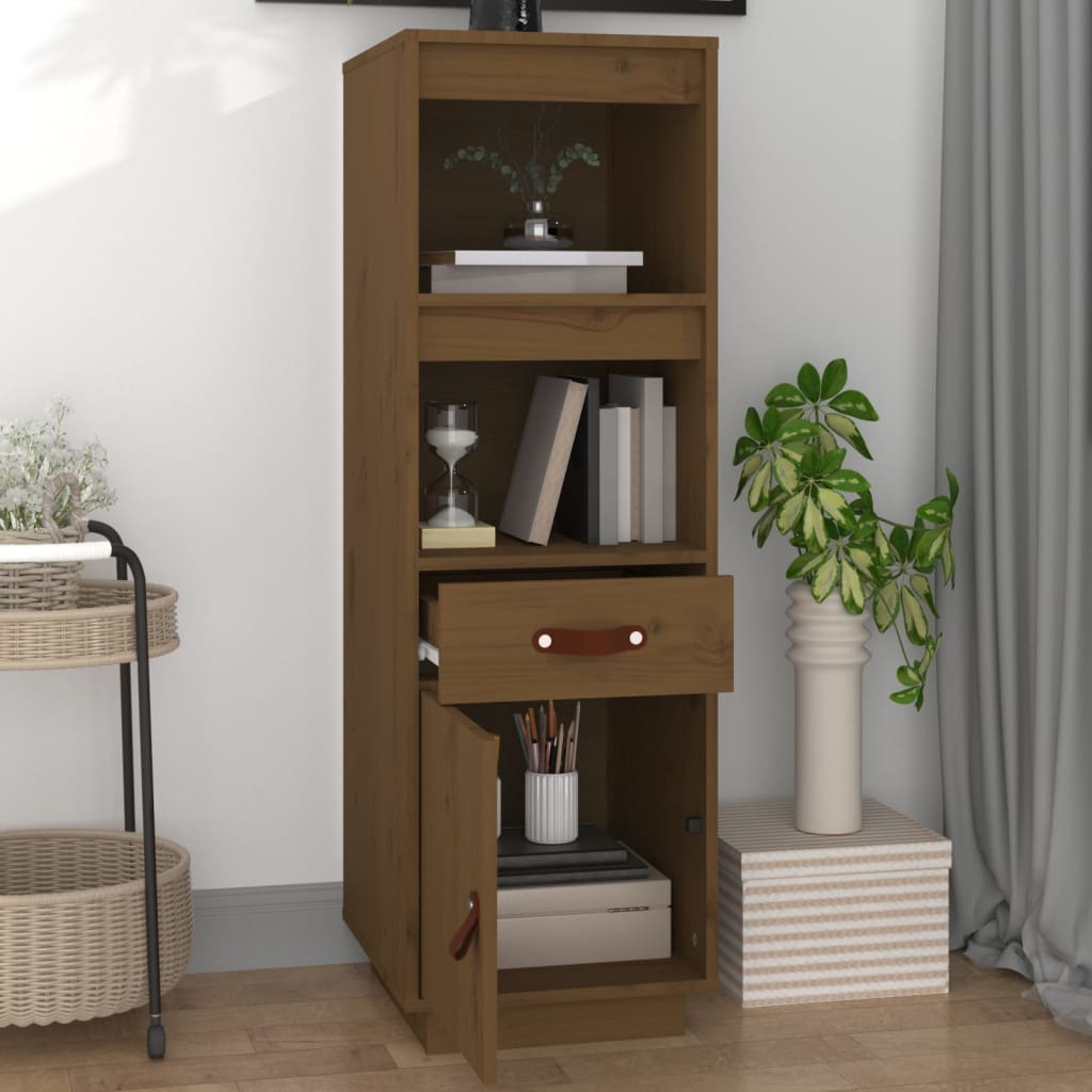 Highboard 34x40x108,5 cm Massivholz Kiefer
