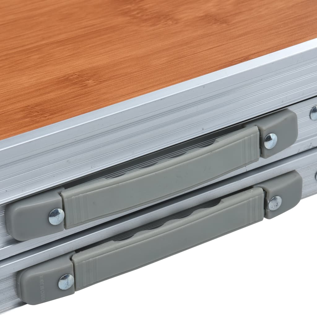 Campingtisch Klappbar Grau Aluminium 120x60 cm