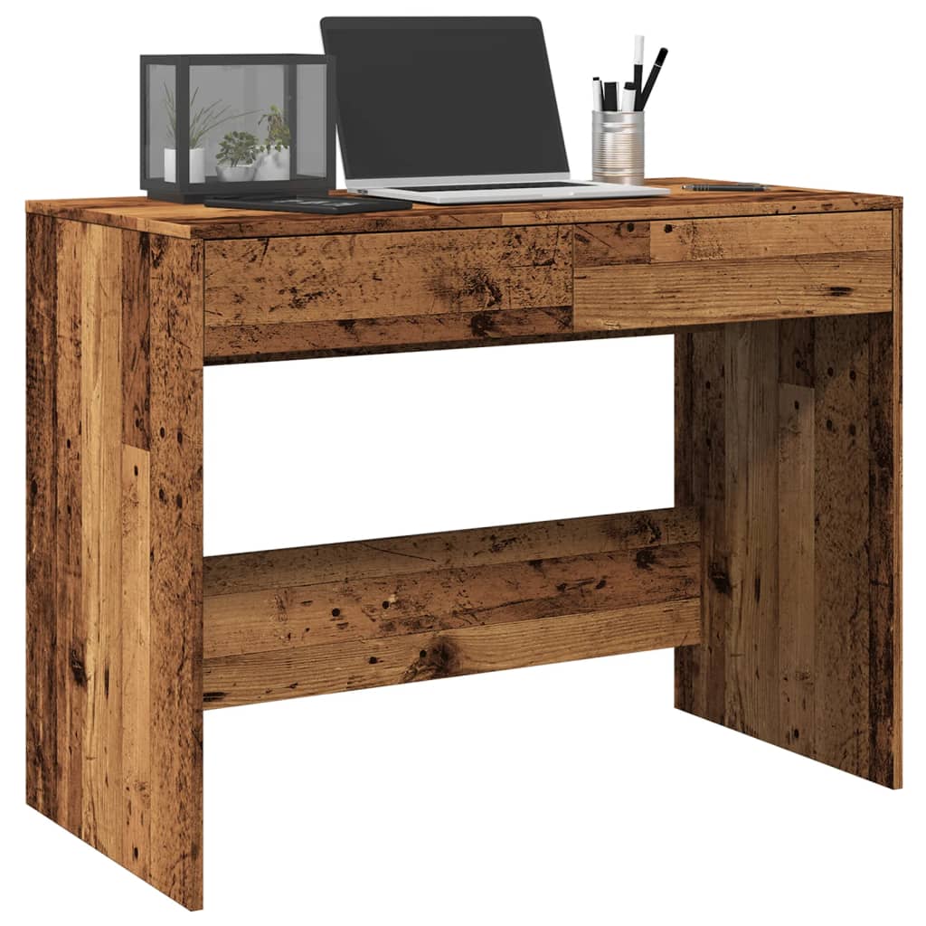 Schreibtisch Weiß 101x50x76,5 cm Holzwerkstoff