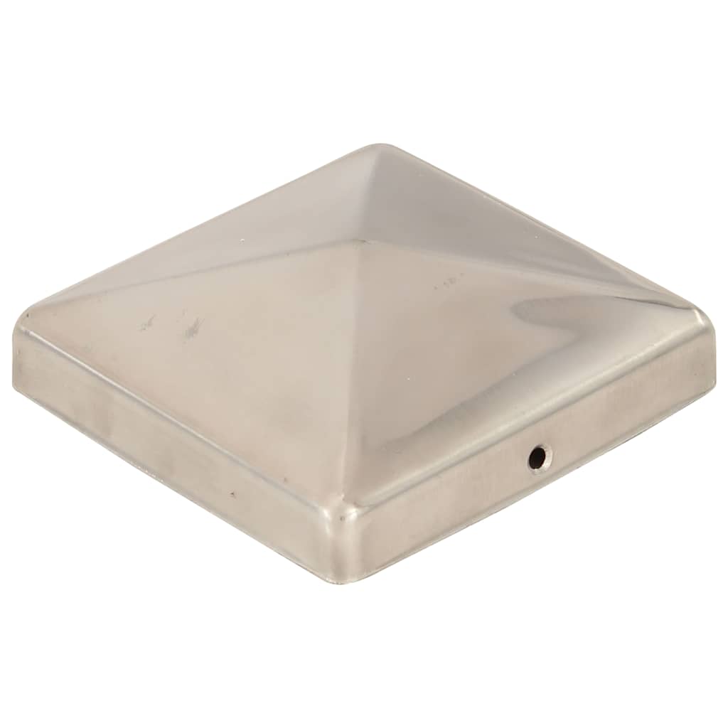 Pfostenkappen 6 Stk. Pyramide Edelstahl 91 x 91 mm
