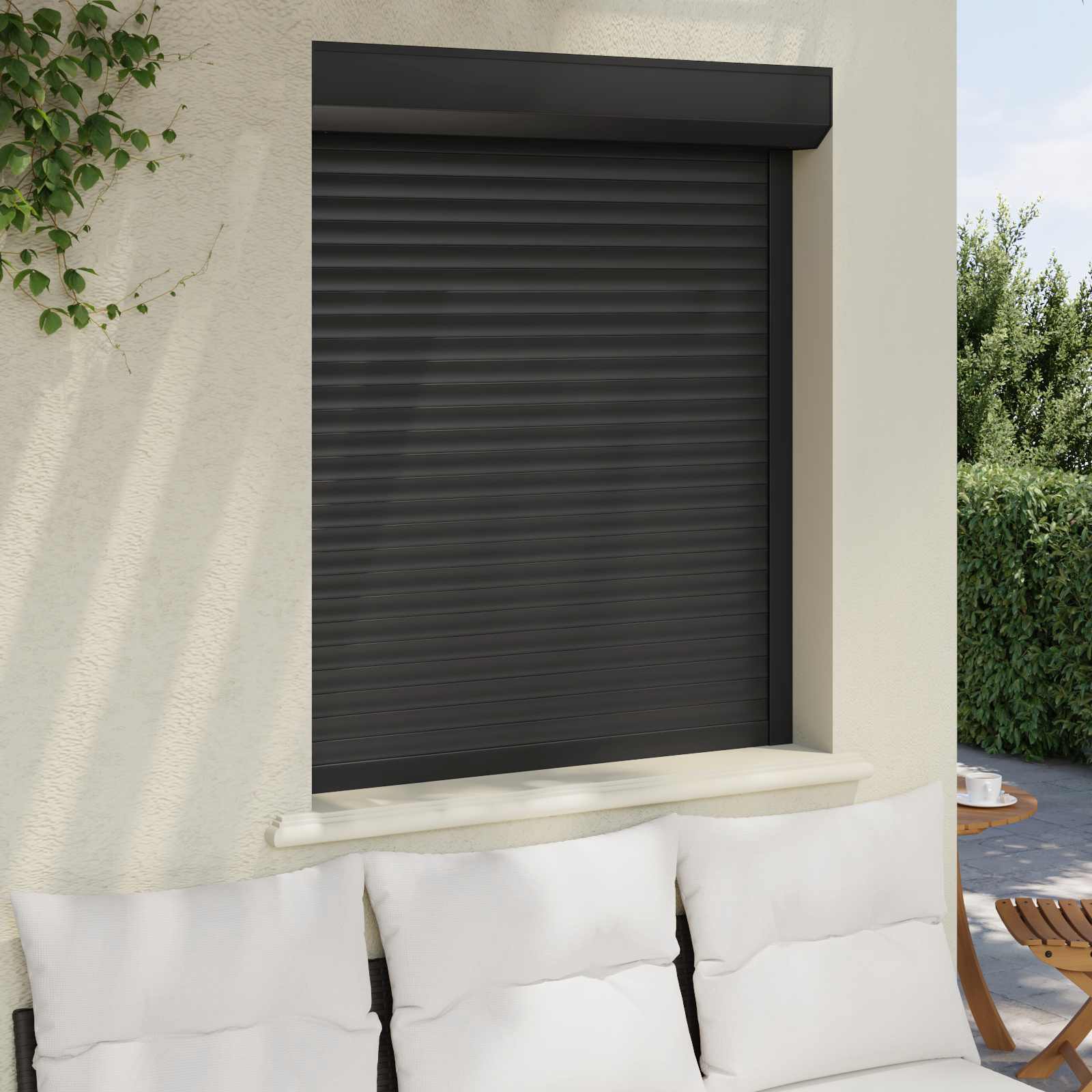 Rollladen Weiß 70 x 100 cm Aluminium und Polyurethan