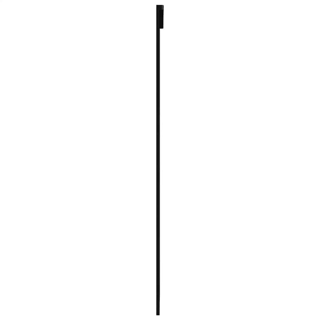 Schiebetür 3-teilig ESG-Glas und Aluminium 76x205 cm Schwarz